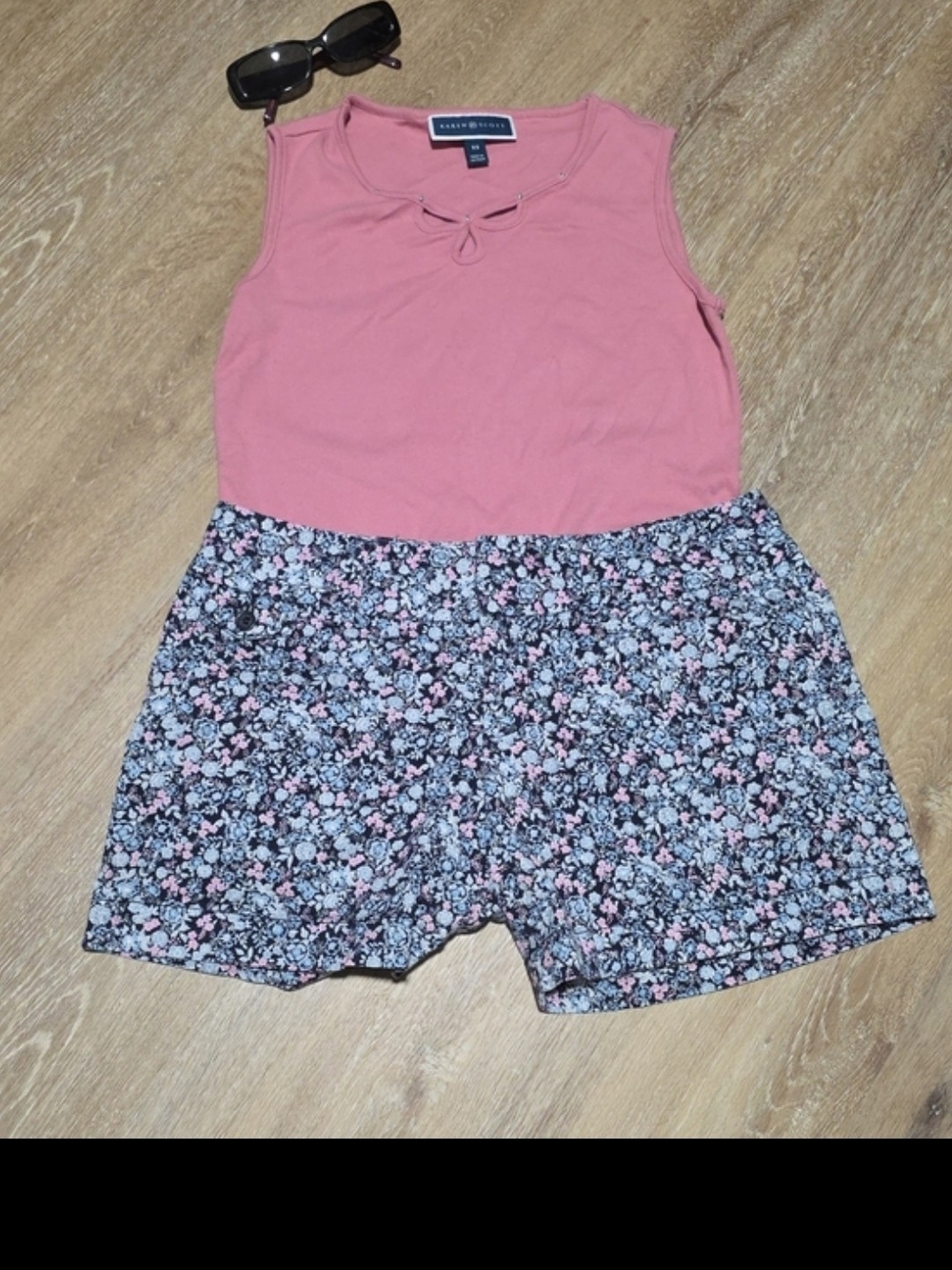Karen Scott Pink Keyhole Sleeveless XS Top